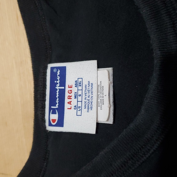 Champion Short Sleeve Black Men's T-Shirt Size L/G - Picture 9 of 10